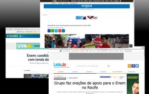 Tendas de oração para os estudantes no Enem