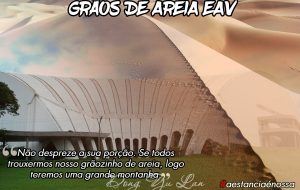 GRÃOS DE AREIA EAV – 6ª PARCELA VENCEU 15/03/2018