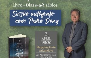 Sessão de autógrafos no lançamento do livro “Dias mais sábios” – Pedro Dong